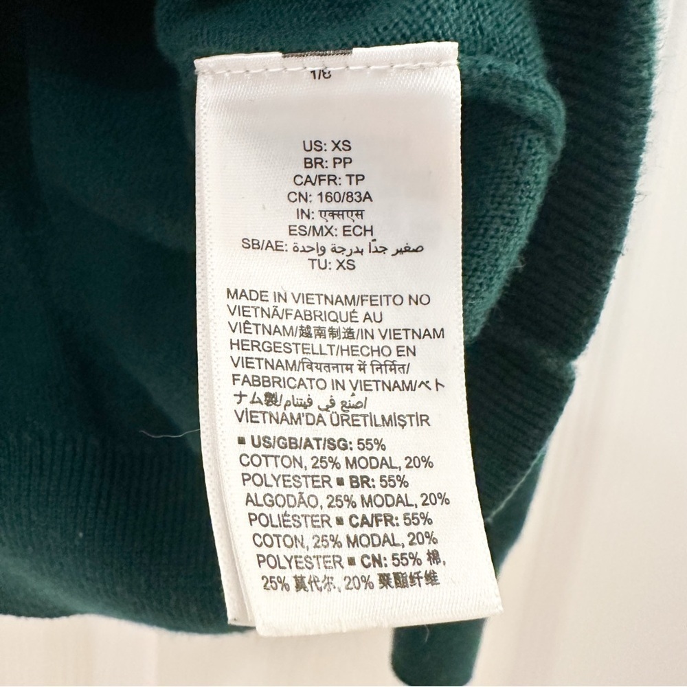Amazon Essentials V Neck Pullover Sweater Green sz XS - Picture 4 of 4